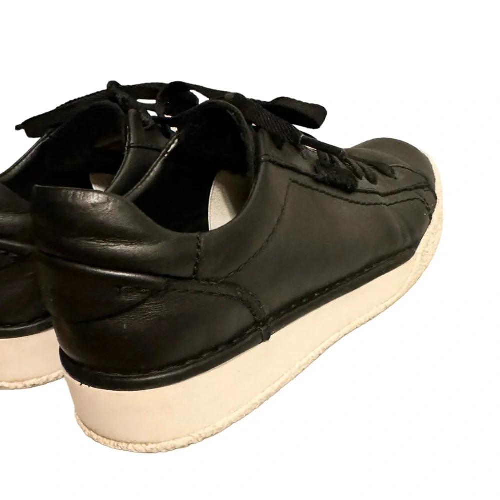 Clarks Black Leather Sneakers Size 9
